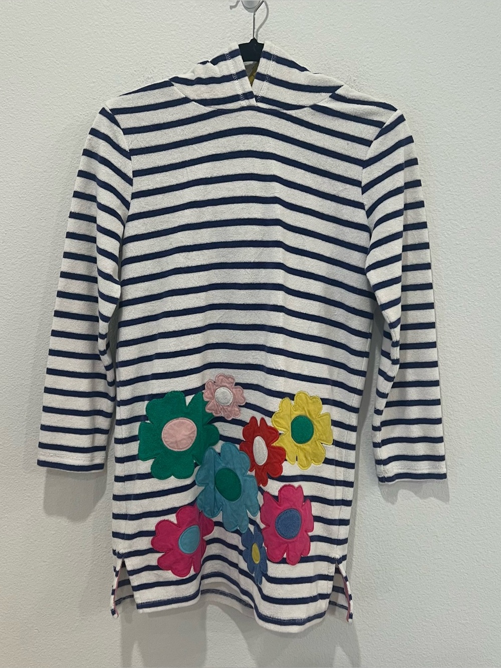 Mini Boden Colorful Floral Hooded Towel Coverup size 11-12 years